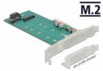 Delock PCI Express x4-kártya - 1 x M. 2 aljzat B nyílással + 1 x NVMe M. 2 aljzattal, M nyílással - al (89047) (89047) - aqua