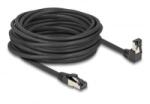 Delock RJ45 hálózati kábel Cat. 8.1 S/FTP 90 fokban lefelé hajló / egyenes 10 m fekete (80449)