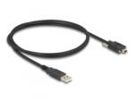 Delock USB 2.0 A-típusú kábel apa - Mini-B-típusú apa csavarokkal 1 m fekete (80478)