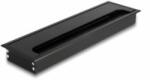 Delock Kábel tömítő/rendező asztalba szerelt változathoz kefével 280 x 80 x 28 mm méretű, fekete (66857) (66857)