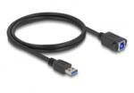 Delock USB 5 Gbps kábel A-típusú USB apa B-típusú USB anya installációhoz 1 m, fekete (80485) (80485)