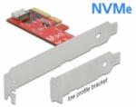 Delock PCI Express x4-kártya > 1 x belső OCuLink SFF-8612 - alacsony profilú formatényező (90482) - aqua