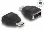 Delock Adapter USB Type-C apa - USB 3.2 kulcs A anya fekete (66058) - aqua
