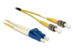 Delock Kábel, optikai szálas LC Duplex > ST Duplex egyszeres OS2, 10 m (84696) (84696)