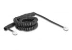 Delock Telefon csavart kábel RJ11 apa - RJ11 apa fekete színű 5 m (90226) (90226)