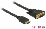 Delock HDMI - DVI 24+1 kétirányú kábel 10 m (85657) (85657) - aqua