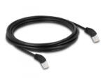 Delock RJ45 hálózati kábel Cat. 6A S/FTP 45 fokban felfelé hajló 5 m fekete (80272) (80272)