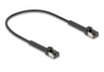 Delock RJ45 vékony hálózati kábel Cat. 8.1 U/FTP hajlítható akár 40 Gbps fekete 0, 25 m (80938) (80938) - aqua
