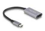 Delock USB Type-C adapter HDMI (DP Alt Mode) 8K-hez HDR funkcióval alumínium (60021) (60021)