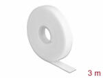 Delock Velcro fehér ragasztó szalag guriga Hx 3 m x Sz 13 mm (18376) (18376)