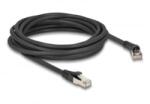 Delock RJ45 hálózati kábel Cat. 8.1 S/FTP 45 -ben jobbra hajlított apa egyenes apa, akár 40 Gbps, 5 m, fekete (80707)