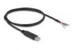 Delock Adapter kábel A-típusú USB 2.0 - soros RS-485 3 nyílt vezetékvéggel 1 m (63508) (63508)