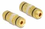 Delock Audio csatlakozókat összekötő adapter installációhoz, fekete gyűrűvel (64144) (64144)