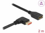 Delock DisplayPort bővítőkábel jobbra néző csatlakozódugóval - csatlakozóhüvellyel 8K 60 Hz 2 m (87078) - aqua
