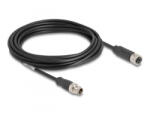 Delock Kábel M12 X kódolt 8 tűs apa - anya PVC 5 m (80862)