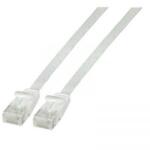 EFB Elektronik RJ45 Hálózat Csatlakozókábel CAT 6A U/UTP 1.50 m Fehér Nagy rugalmasságú, Lángálló, Halogénmentes, Védővel, Aranyozatt érintkező EFB (K8107WS.1,5)