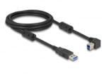 Delock USB 5 Gbps kábel A-típusú apa - B-típusú apa 90 balra hajlítva 2 m (81101) (81101)