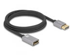 Delock DisplayPort bővítőkábel 8K 60 Hz 2 m szürke fém retesz nélküli (81080) (81080)