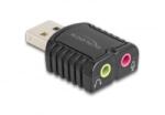 Delock Külső USB hangkártya 24 bit / 96 kHz Plug & Play mód Windows, MAC, Linux, Chrome operációs rendszerekhez (65964) (65964) - aqua