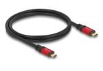 Delock USB 20 Gbps kábel USB Type-C apa - apa PD 3.0 100 W E-Marker 0, 8 m piros fém (80652) (80652) - aqua