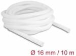 Delock Fonott kábelharisnya önzáródó 10 m x 16 mm fehér (20814) (20814)