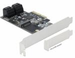 Delock 4 SATA port és 1 M. 2 B kulcsos csatlakozó PCI Express x4 Kártya - alacsony profilú formaténye (90396) - aqua