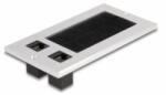 Delock Kábel bemenet kefével és 2 db. RJ45 Keystone modul Cat. 6 alumínium (66896) (66896)