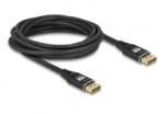 Delock DisplayPort kábel 8K 60 Hz 5 m fekete fém (80623) (80623)