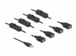 Delock USB A-típusú kábel apa 4 db. USB A-típusú anya kapcsolóval ellátott, 1 m (86805) (86805)