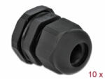 Delock PG13, 5 tömszelence 10 db. fekete (60198) (60198)
