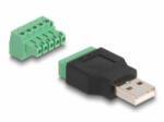 Delock USB 2.0 A-típusú apa - Terminal Block Adapter 2-rész (65971) (65971)