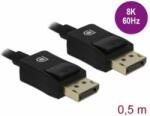 Delock Koaxiális DisplayPort kábel 8K 60 Hz 0, 5 m (85299) (85299)