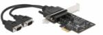Delock PCI Express Kártya > 2 x RS-422/485 soros csatlakozó 15 kV ESD védelemmel (90048) (90048) - aqua