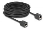 Delock Hálózat bővítő kábel RJ45 anya - RJ45 anya Cat. 6A S/FTP 10 m fekete (90335)