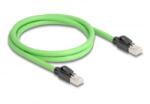 Delock RJ45 hálózati kábel Cat. 6A apa apa SF/UTP alkalmas kábelvezető láncokhoz PUR (TPU) 1 m zöld (80889)
