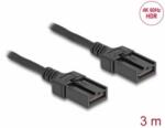 Delock HDMI önműködő kábel HDMI-E apa - HDMI-E apa kapcsolattal 3 m, 4K 60 Hz-s (87904) - aqua