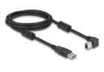 Delock USB 5 Gbps kábel A-típusú apa - B-típusú apa 90 jobbra hajlítva 2 m (81109) (81109) - aqua