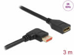 Delock DisplayPort bővítőkábel jobbra néző csatlakozódugóval - csatlakozóhüvellyel 8K 60 Hz 3 m (87079) (87079)