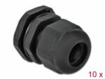 Delock PG16 tömszelence 10 db. fekete (60218) (60218)