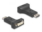 Delock Adapter DisplayPort 1.1-dugós csatlakozó DVI-csatlakozóhüvely passzív fekete (66615) (66615)