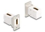 Delock Panel tartó Keystone modul HDMI anya - anya 90 -ban hajlított 8K 60 Hz kúpos (67167) (67167) - aqua