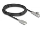 Delock Kábel USB 2.0 A-típusú apa - USB Type-C apa hajlított, LED fénnyel és gyors töltő funkcióval 60 W 2 m (80767)