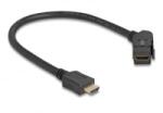 Delock HDMI panel tartó anya 45 -ban hajlított HDMI apa 30 cm kábellel 8K 60 Hz fekete (67157) (67157)