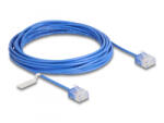 Delock RJ45 hálózati kábel Cat. 6 UTP ultravékony 5 m kék rövid csatlakoztatókkal (80799) (80799)