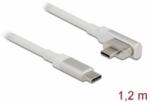 Delock Mágneses Thunderbolt 3 USB-C kábel 4K 60 Hz apa - apa hajlított 1, 20 m (86703) (86703) - aqua