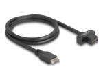 Delock USB 10 Gbps kábel E-típusú A kulcsos 20 tűs apa csatlakozó - USB Type-C anya rögzíthető csatlakozó, kábelhossz 70 cm (85776) (85776) - aqua