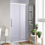 STUXI Nizza 110 cm széles toló zuhanyajtó 6 mm vastag vízlepergető biztonsági üveggel, króm elemekkel, 200 cm magas (TL-6521-110)