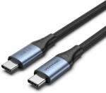 Vention USB4 USB-C to USB-C Cable 240W - здрав USB4 кабел с въжена оплетка за устройства с USB-C порт (100 см) (черен)