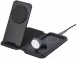  UAG 3 az 1-ben utazási töltő 15 W vezeték nélküli töltő MagSafe-el + kábellel + rendezővel - fekete (148642)