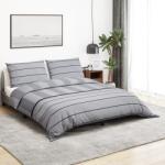 vidaXL szürke pamut ágyneműhuzat-garnitúra 200 x 200 cm (136436)